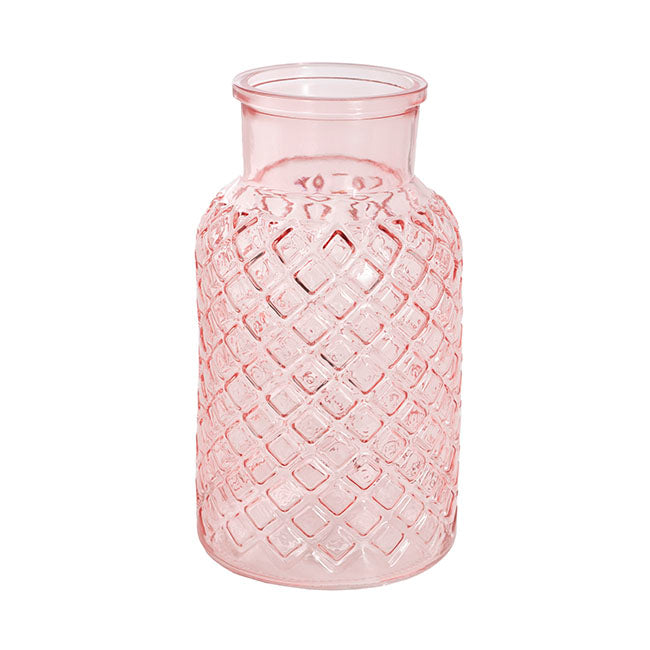 Glass Ann Bottle Large Light Pink