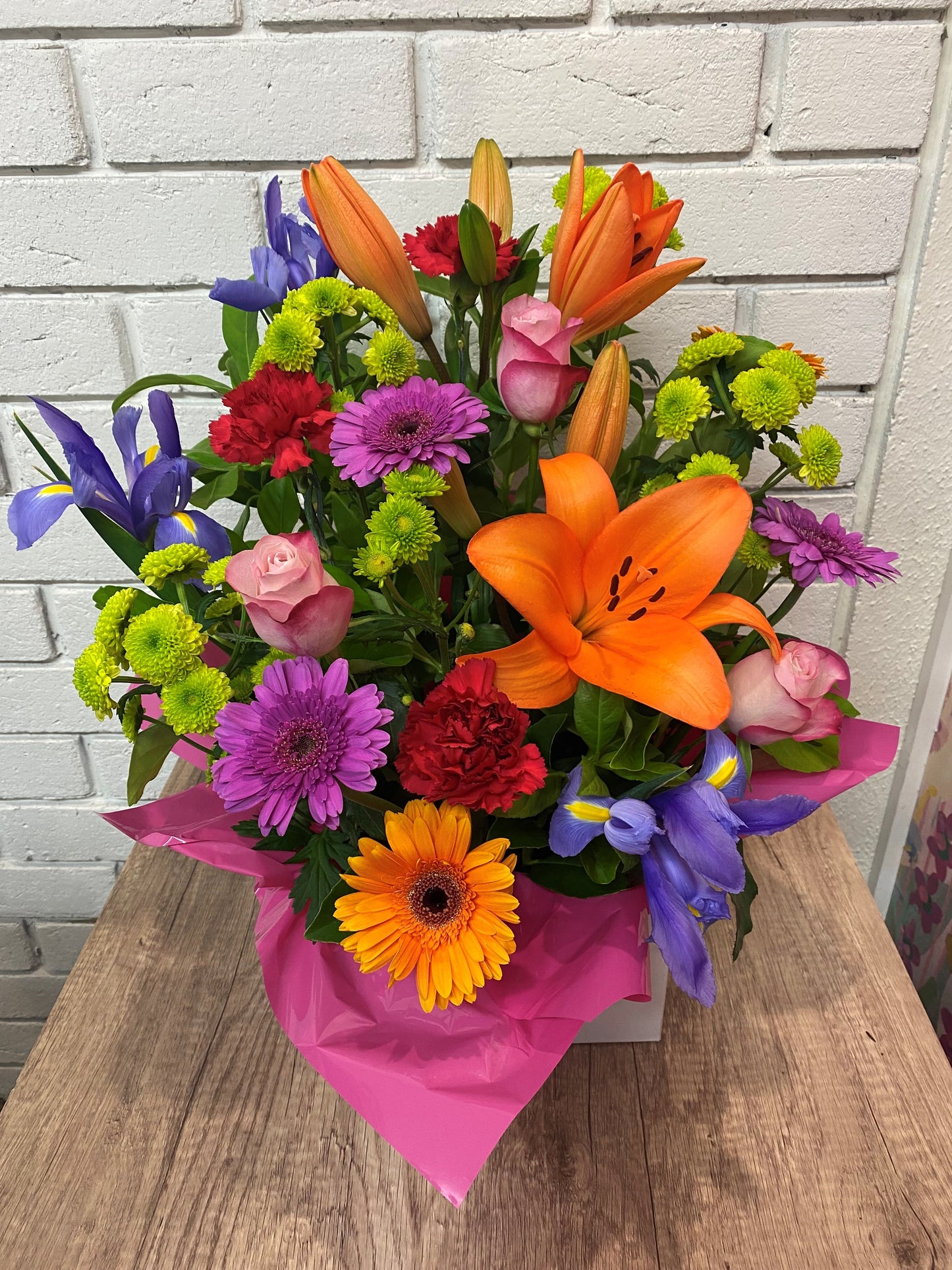 Seasonal mix of Flowers in Box