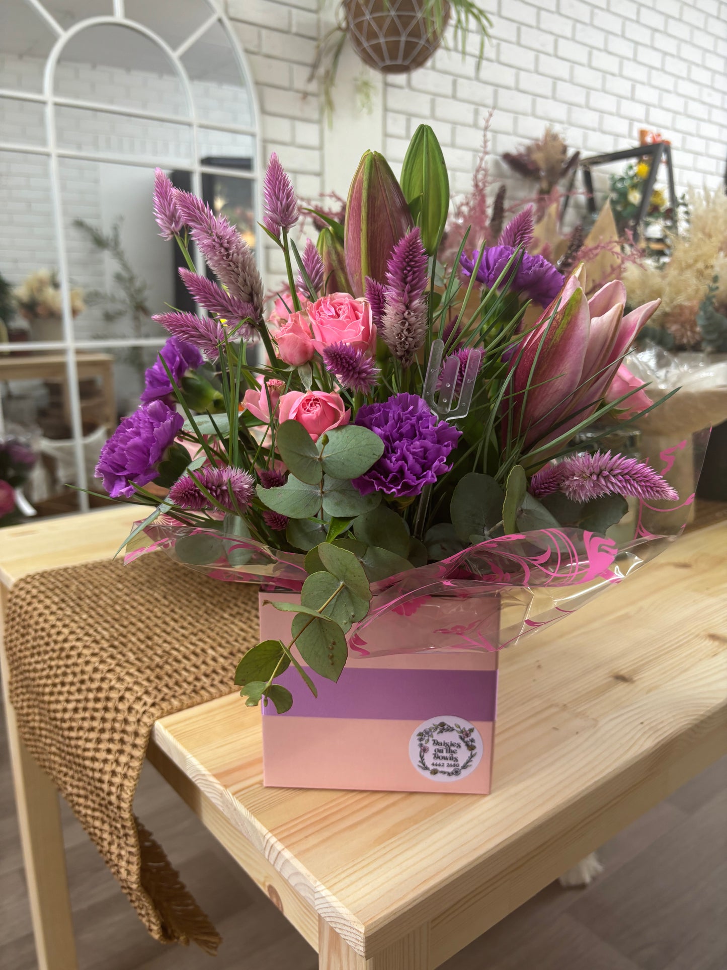 Seasonal mix of Flowers in Box