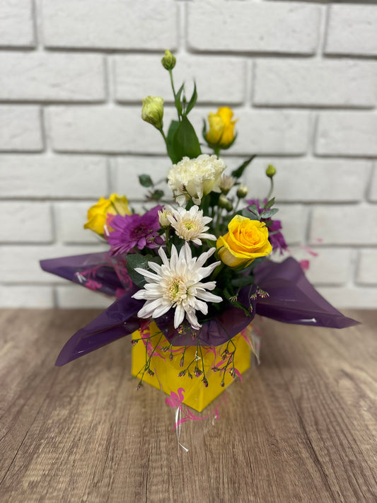 Seasonal mix of Flowers in Box