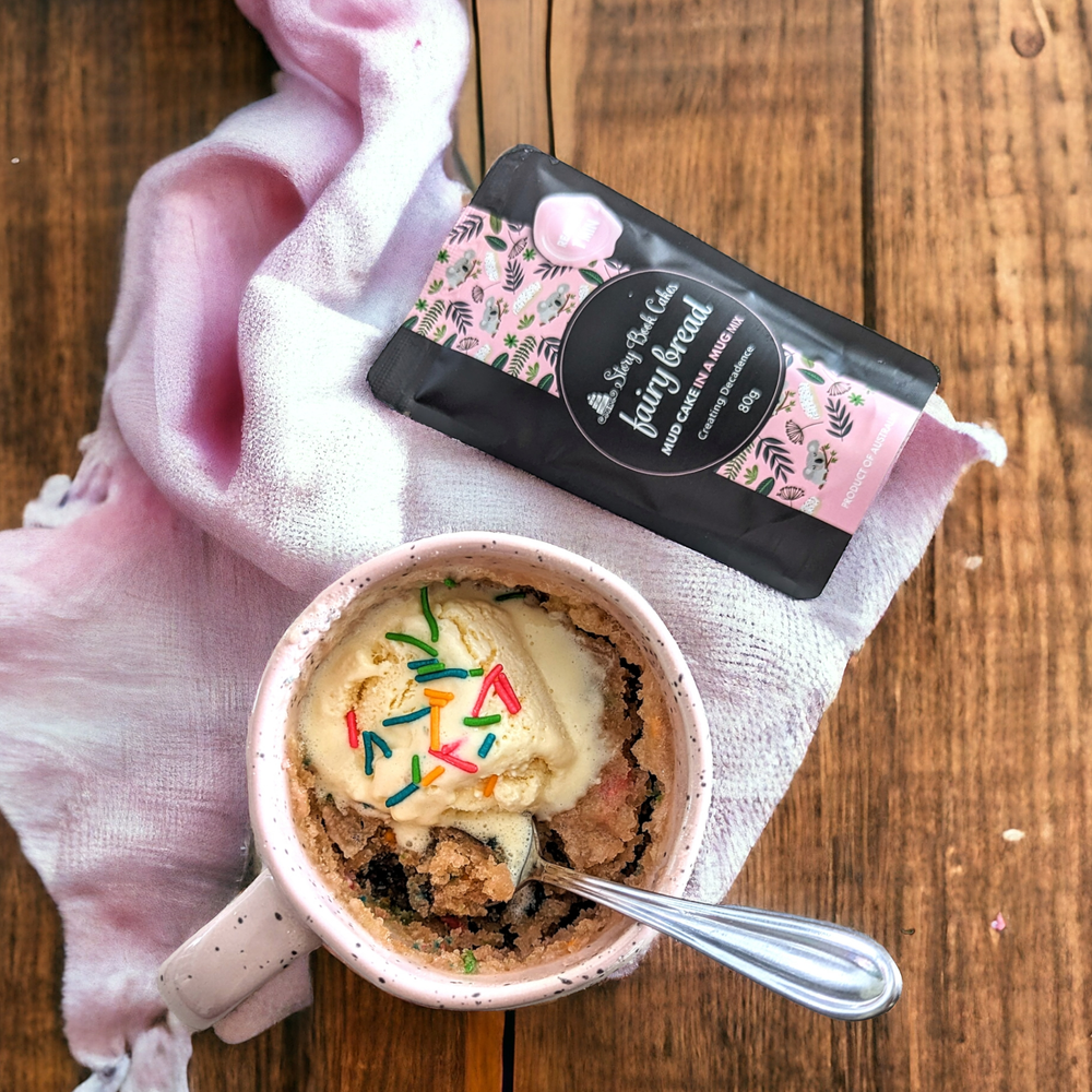 Story Book Cakes - Fairy Bread Mud Cake in a Mug