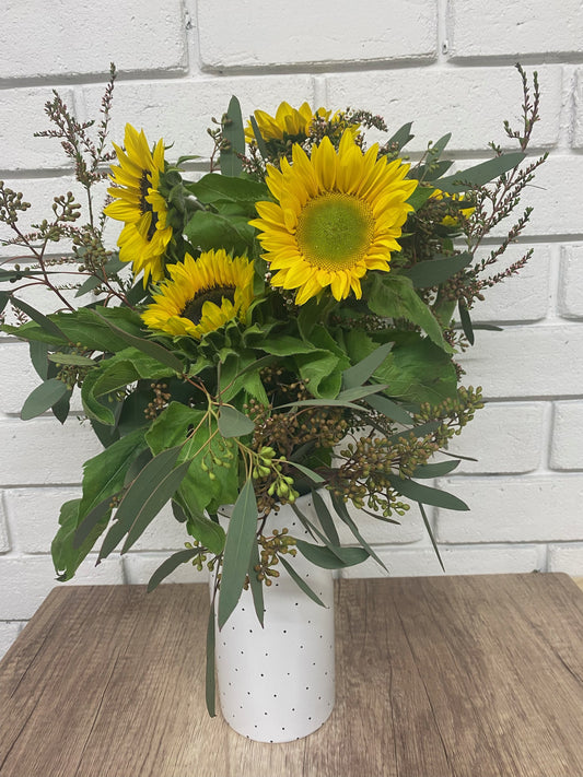 Sunflowers Bouquet in Vase