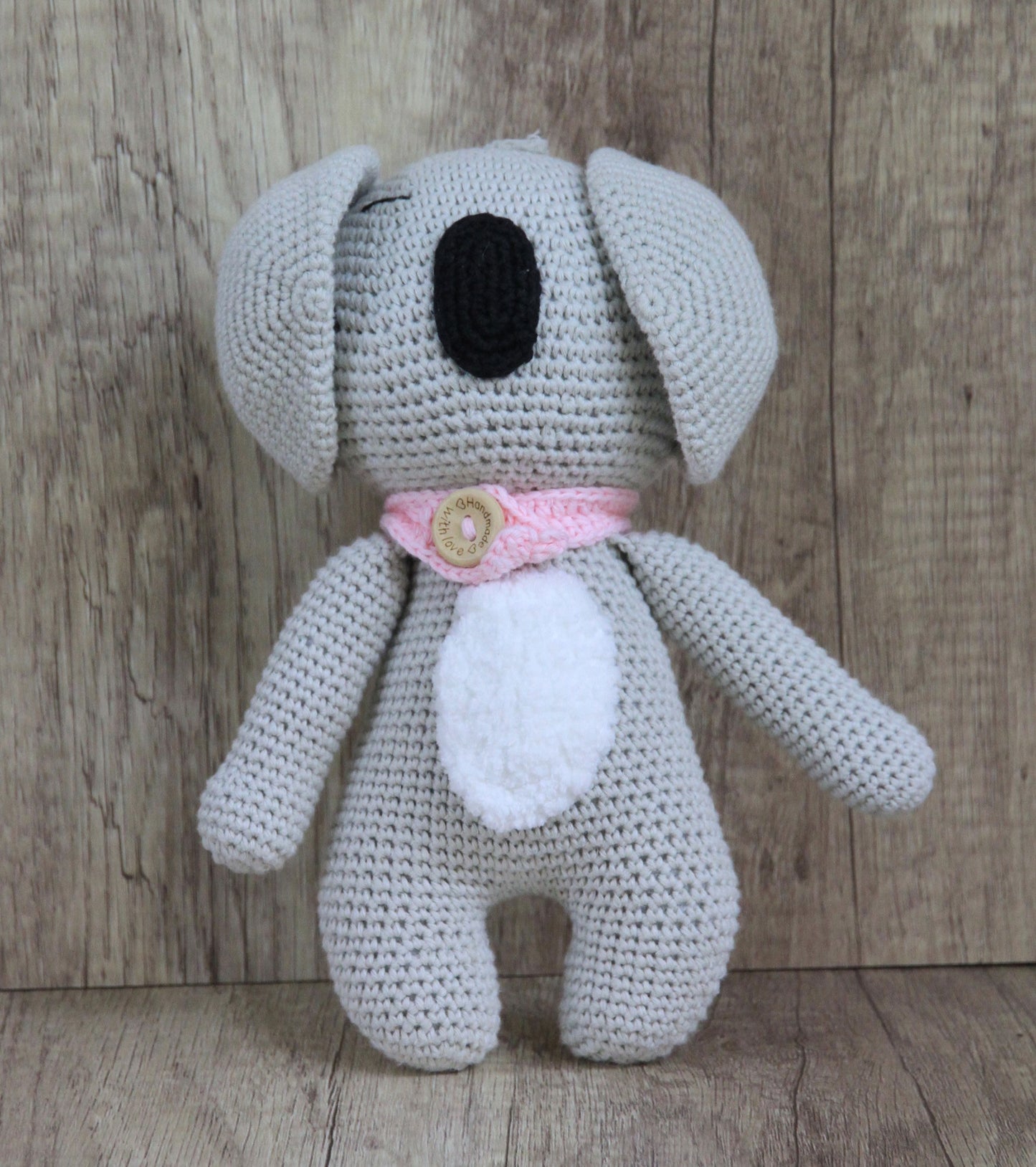 Knitting Garden - Handmade Soft Toys - Koala with Pink Scarf