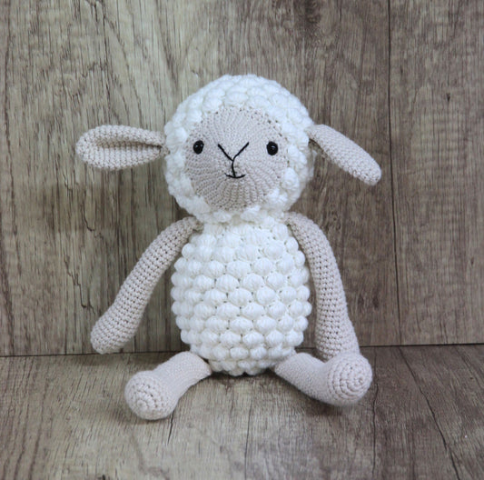 Knitting Garden - Handmade Soft Toys - White Lamb