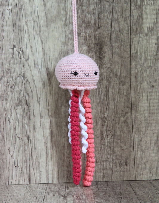 Knitting Garden - Play Gym / Pram Toys - Octopus Pink