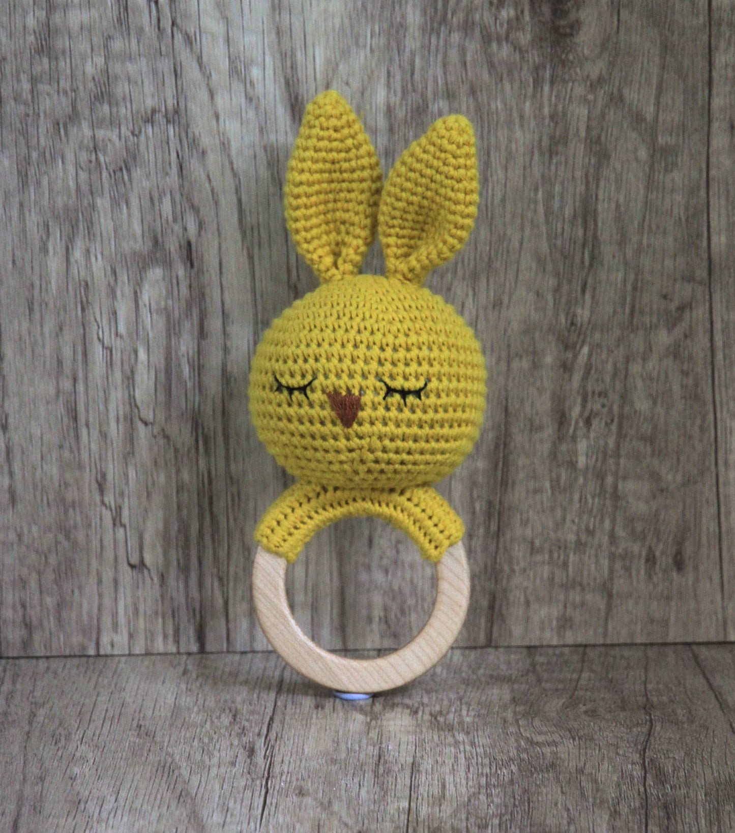 Knitting Garden - Teething Rattles - Yellow Bunny