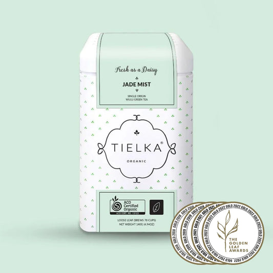 Tielka Jade Mist - Green Tea - Luxury Pyramid Tea Bags Tin