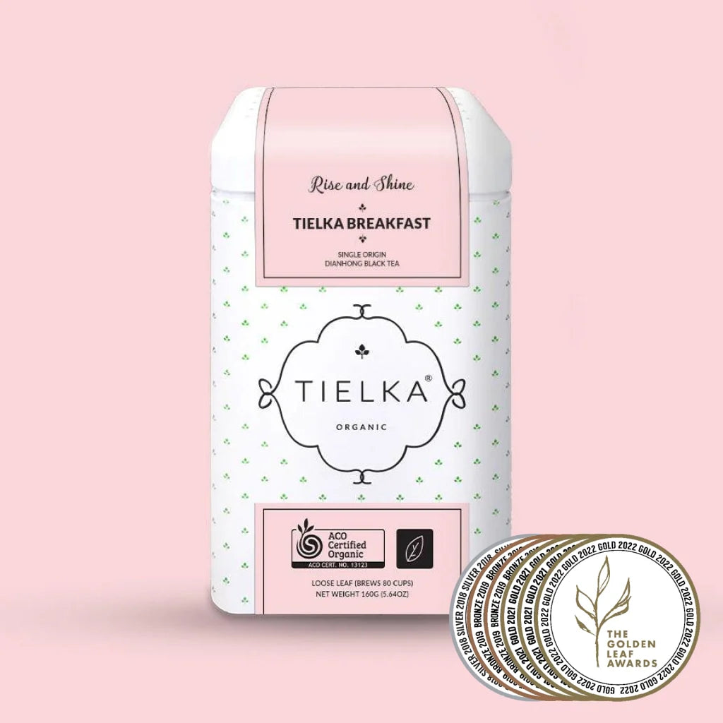 Tielka Breakfast - Black Tea - Luxury Pyramid Tea Bags Tin